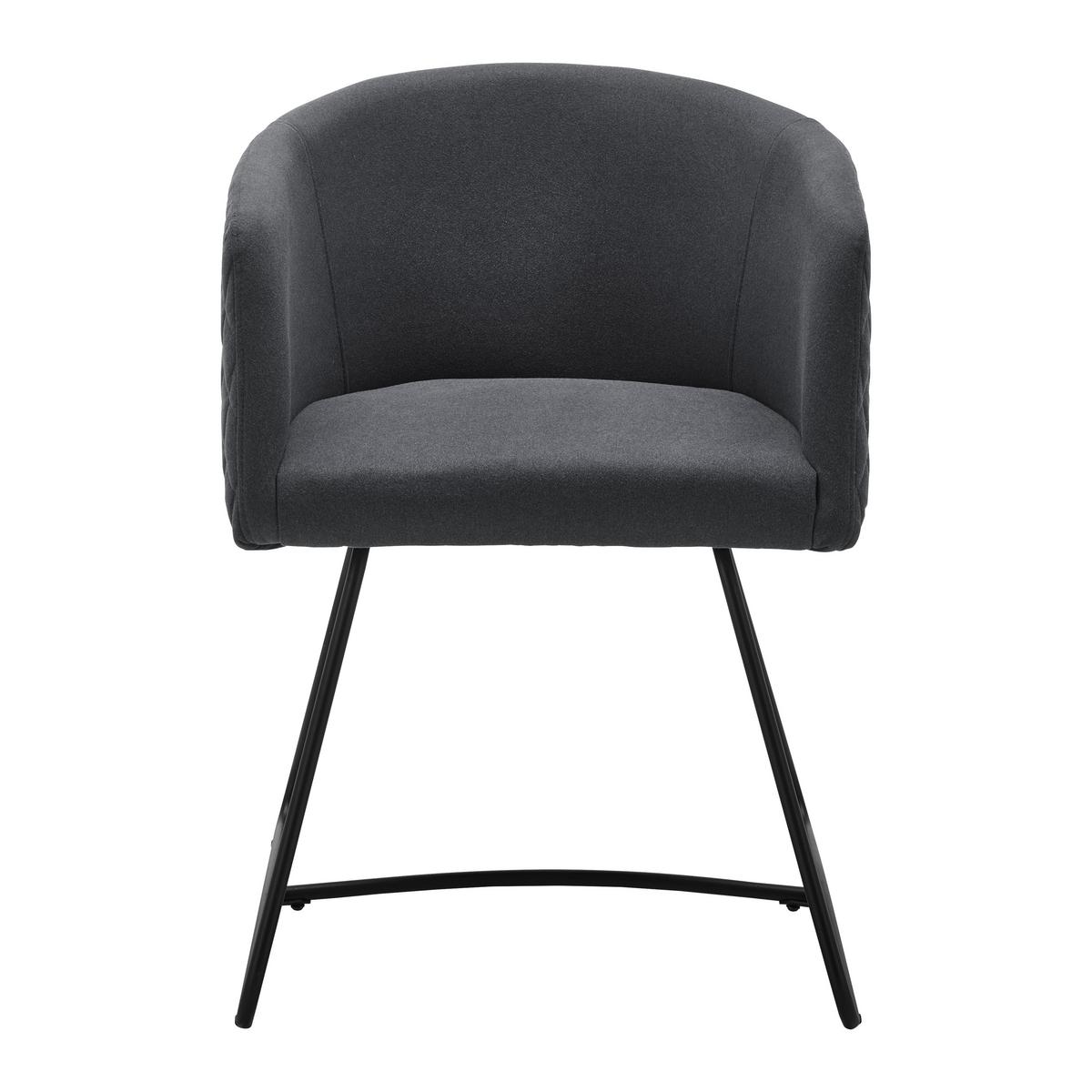 Stolička IVA sivá - čierna/sivá, Modern, kov/textil (55/76/57cm) - Bessagi Home