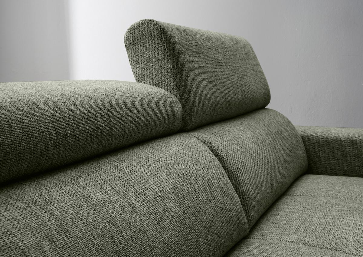 Ecksofa Intera Dunkelgrün S: 188x276 Cm - Dunkelgrün/Schwarz, KONVENTIONELL, Textil (188/276cm) - Livetastic