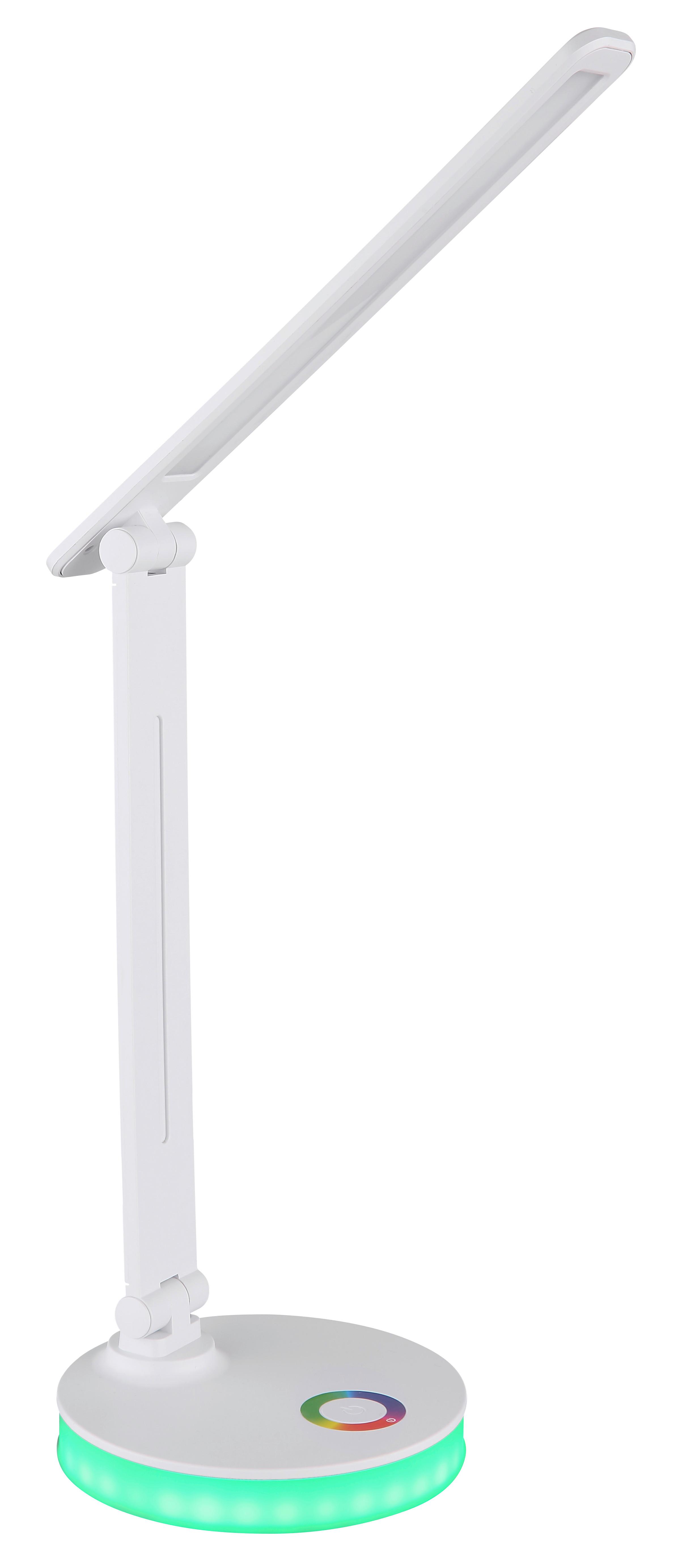 LED-Schreibtischleuchte 58445w - Opal/Weiß, Design, Kunststoff (28/15/50cm) - Globo