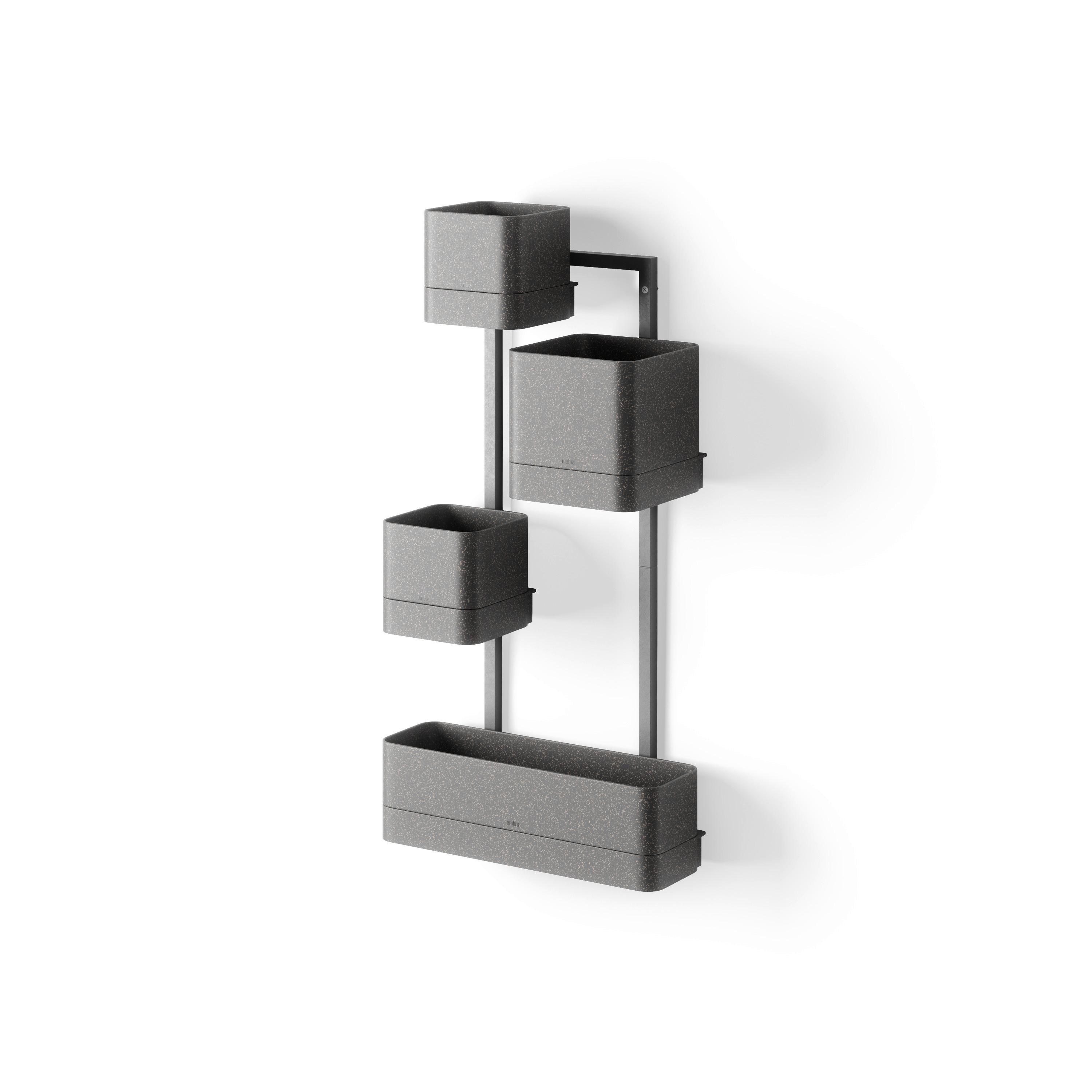 Pflanzentopf Schwarz B: 18 Cm - Schwarz, KONVENTIONELL, Kunststoff/Textil (36/18/72cm) - Umbra