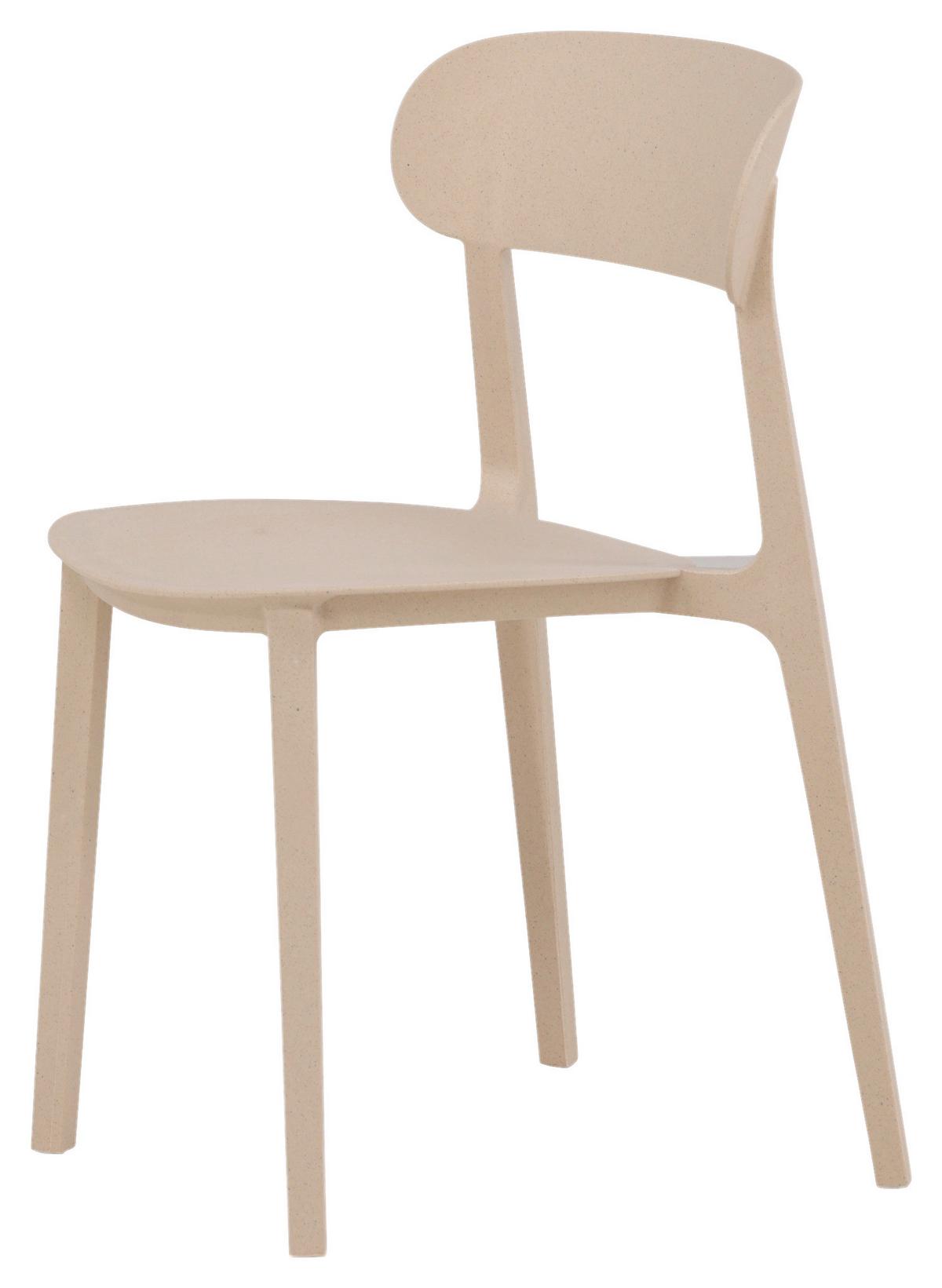 Stuhl-Set Åstol - Beige, Design, Holz/Kunststoff (50/78,5/52cm) - Livetastic