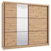 Tolóajtós Szekrény Navara 242/215,5 Cm - Artisan tölgy, Basics, faalapú anyag/Üveg (242/215,5/60cm)