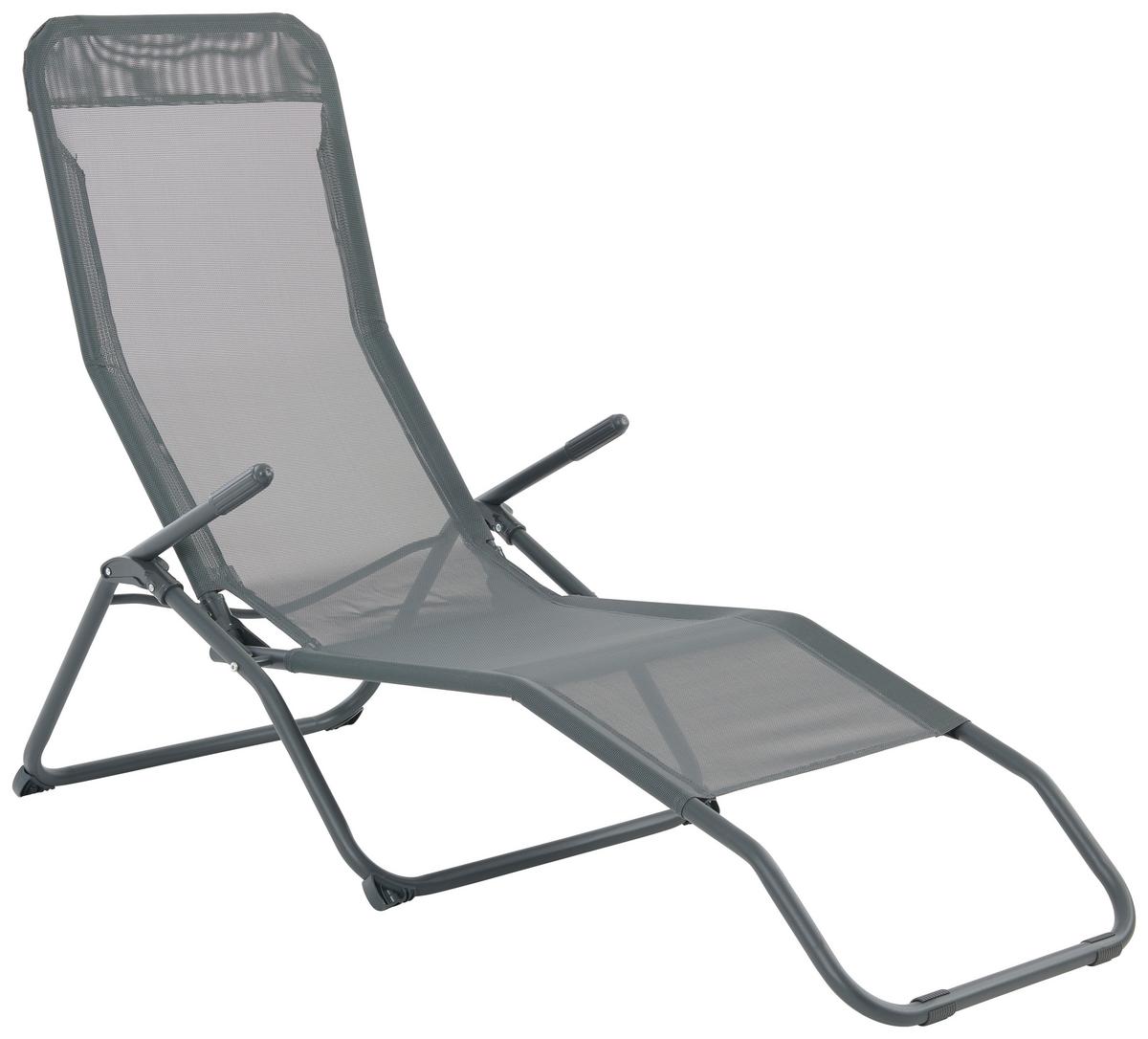 Bäderliege Sophie Aus Kunststoff/stahl, Klappbar - Grau, KONVENTIONELL, Kunststoff/Textil (145/98/59cm) - Ondega