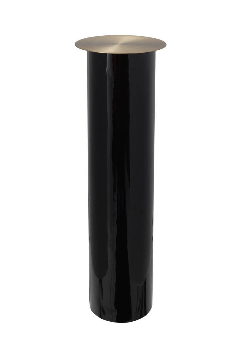 Kerzenständer Art Deco Eisen Schwarz/Goldfarben - Goldfarben/Schwarz, Trend, Metall (20/70/20cm) - Kayoom