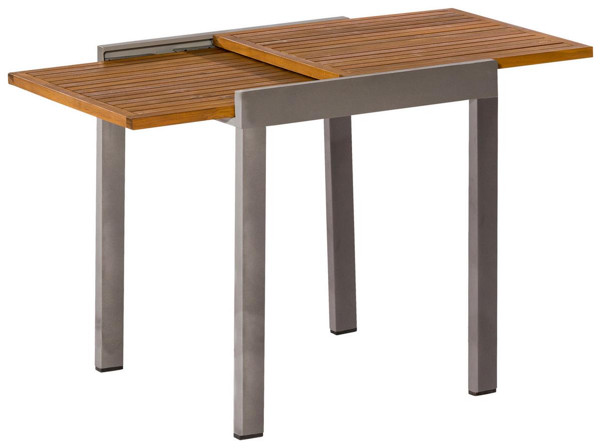 Balkonset Santorin - Graphitfarben/Naturfarben, MODERN, Holz/Metall - Gardenson