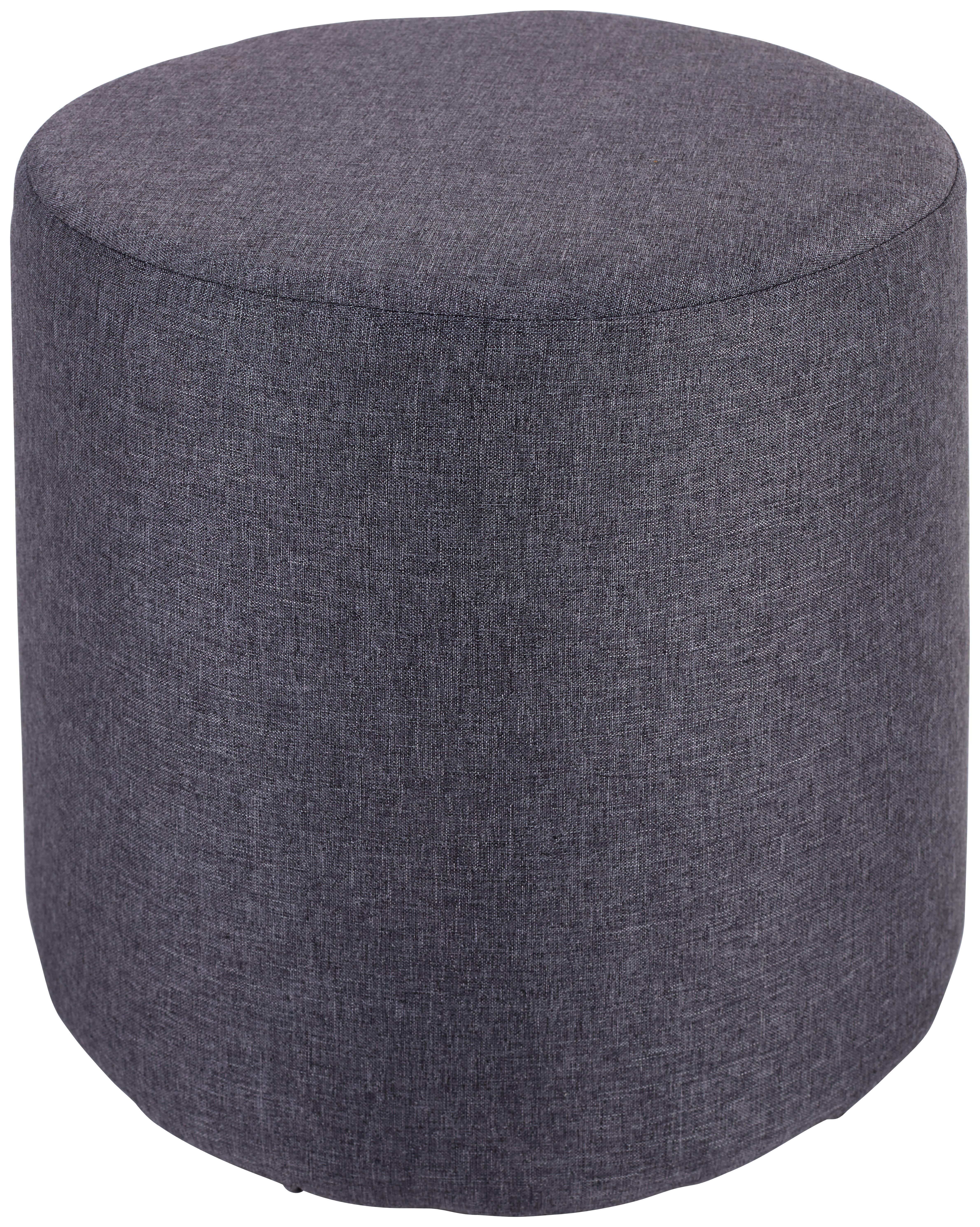 Taburet Leo *cenový Trhák* - sivá, Basics, drevo/textil (33/33cm)