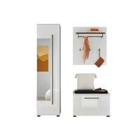 GARDEROBE Cantara Weiß/Weiß HG B: 140cm - Weiß Hochglanz/Weiß, MODERN, Holzwerkstoff (140/201/39cm) - MID.YOU