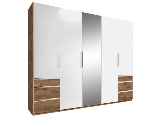 Drehtürenschrank mit Spiegel 250cm Level 36a, Weiß Dekor - Eichefarben/Weiß, MODERN, Glas/Holzwerkstoff (250/216/58cm) Drehtürenschrank mit Spiegel 250cm Level 36a, Weiß Dekor - Eichefarben/Weiß, MODERN, Glas/Holzwerkstoff (250/216/58cm)