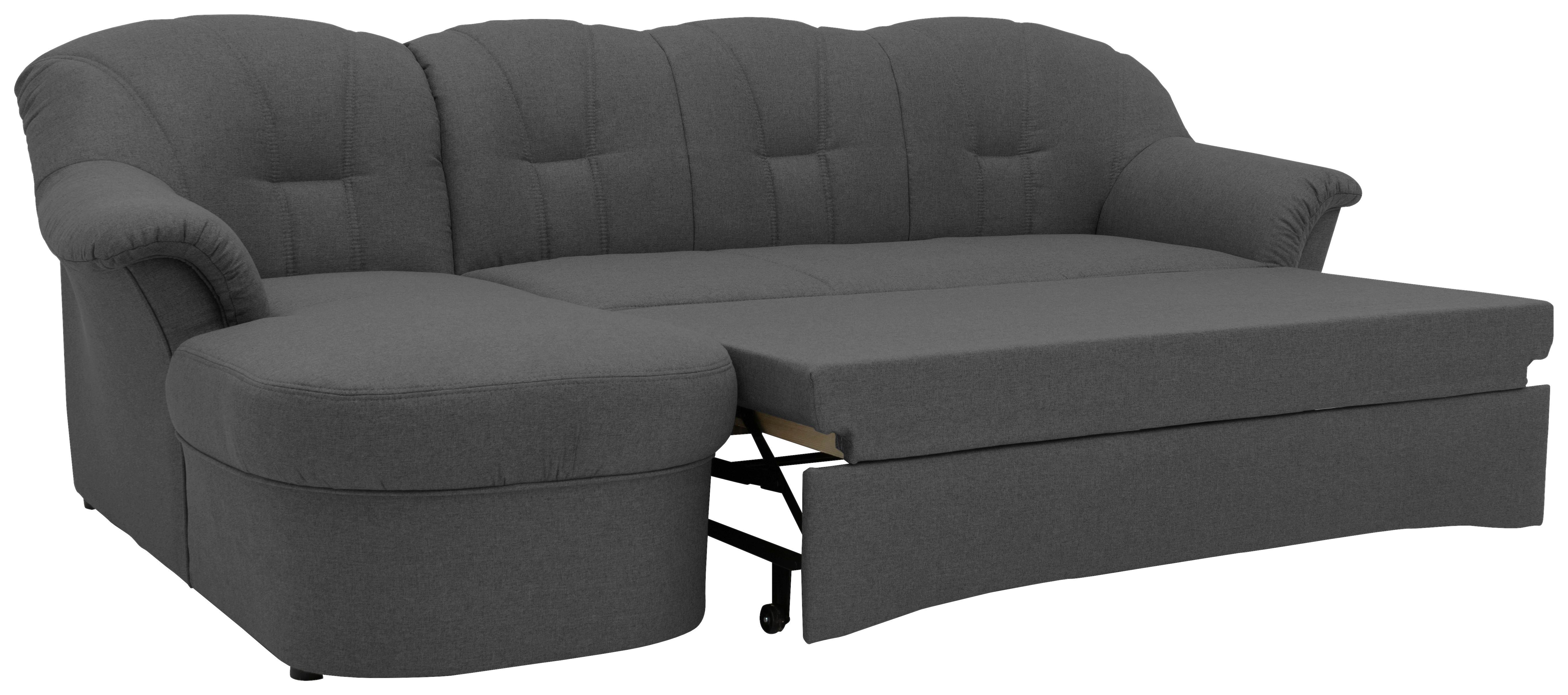 Ecksofa Mit Schlaffunktion Papenburg Grau - Schwarz/Grau, KONVENTIONELL, Textil (142/233cm) - MID.YOU
