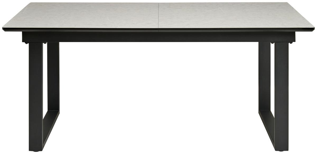 ESSTISCH GARY AZ - Schwarz/Grau, KONVENTIONELL, Holzwerkstoff/Metall (180-260/90/76cm) - MID.YOU