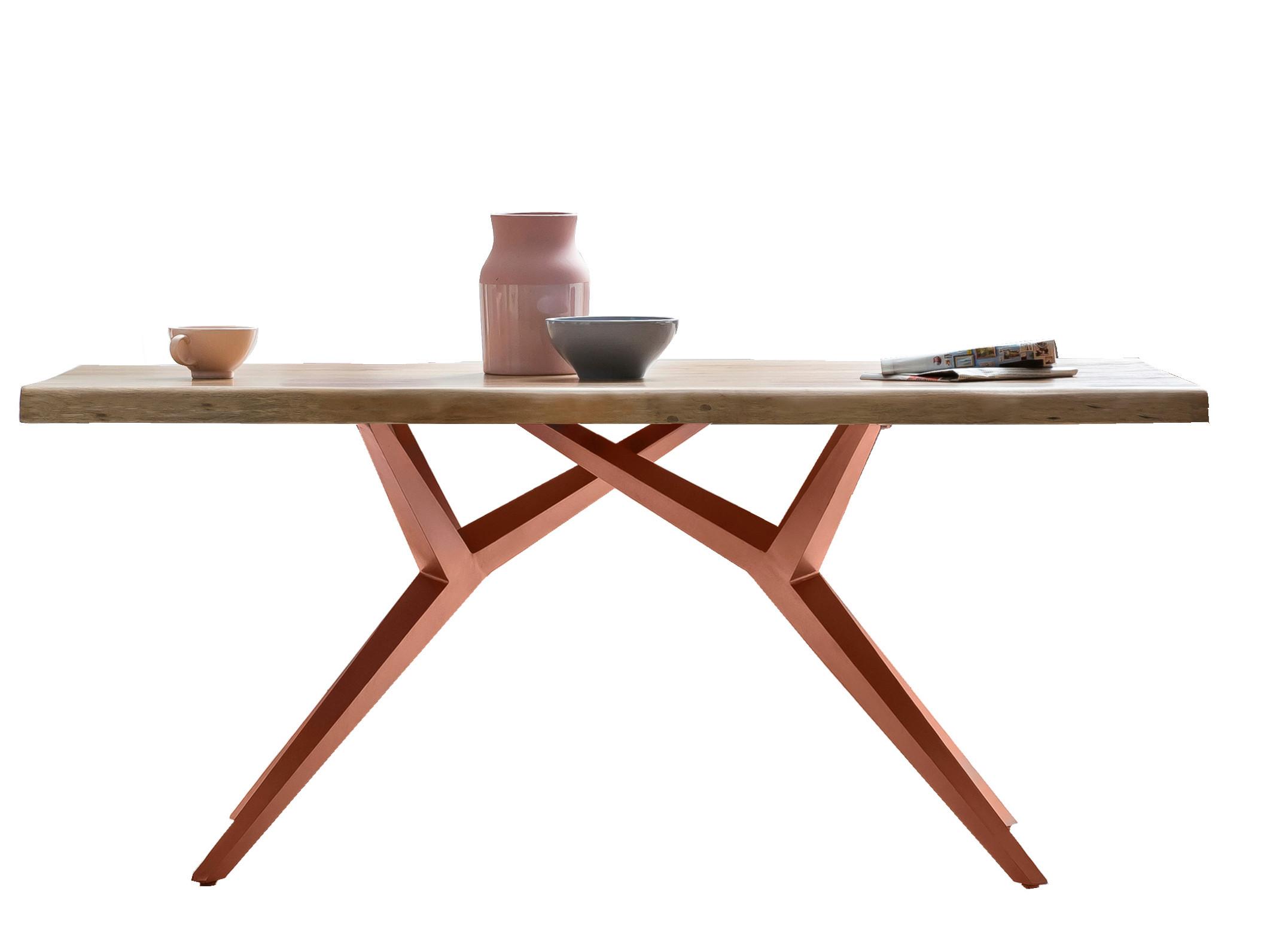ESSTISCH Braun/Naturfarben L: 240cm - Braun/Naturfarben, MODERN, Holz/Metall (240/100/78cm) - MID.YOU