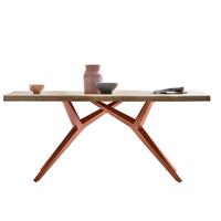 ESSTISCH Braun/Naturfarben L: 220cm - Braun/Naturfarben, MODERN, Holz/Metall (220/100/78cm) - MID.YOU