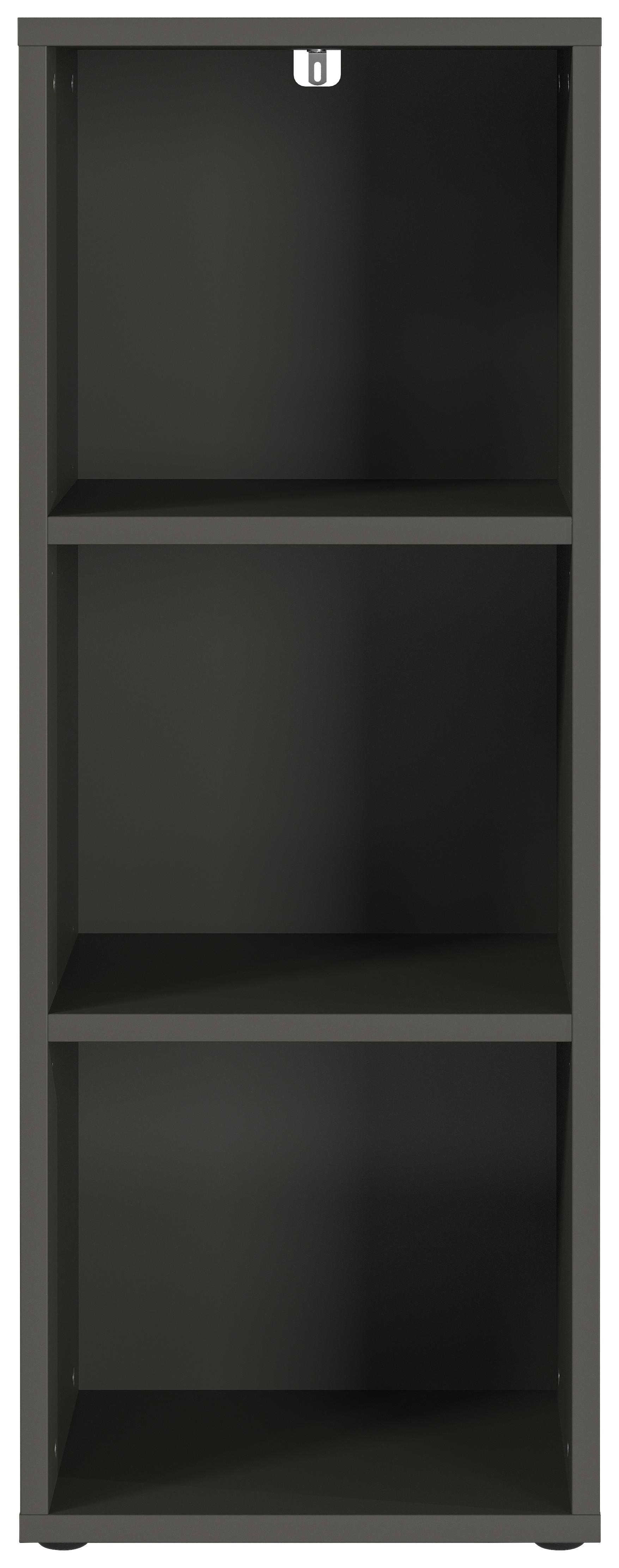 Aktenregal verstellbar B: 45cm Lissabon Holzwerkstoff Graphit - Schwarz/Graphitfarben, MODERN, Holzwerkstoff (45/120/40cm) - Germania