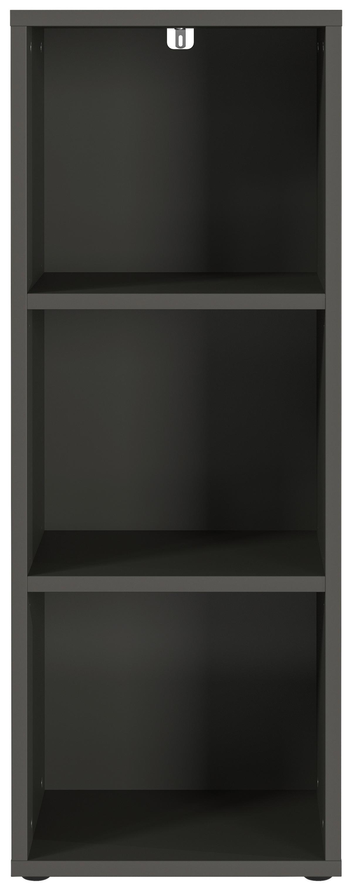 Aktenregal verstellbar B: 45cm Lissabon Holzwerkstoff Graphit - Schwarz/Graphitfarben, MODERN, Holzwerkstoff (45/120/40cm) - Germania