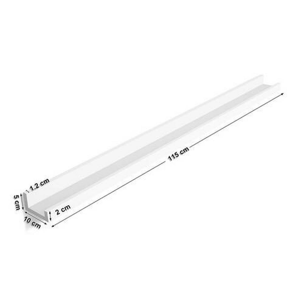 Hängeregal B: 115 Cm, Weiß - Weiß, Basics, Holzwerkstoff (115/5/10cm) - Boxxx