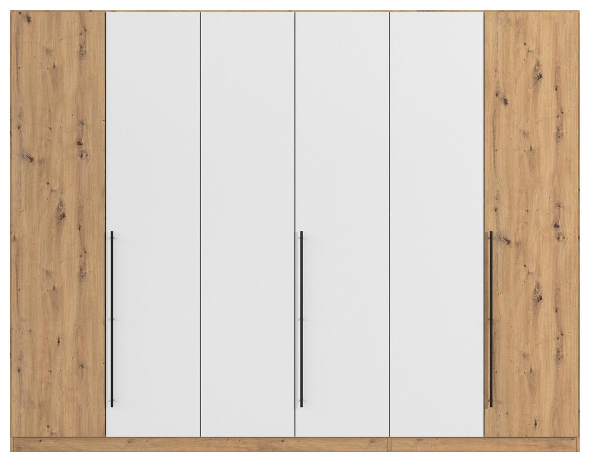 Kleiderschrank Safari B: 271 cm - Weiß/Eiche Artisan, KONVENTIONELL, Holzwerkstoff (271/229/54cm)