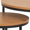 Sada Kulatých Konferenčních Stolků Spiro Ø 50/80 Cm - divoký dub/černá, Konvenční, kov/kompozitní dřevo (80/80/44,5cm) - MID.YOU