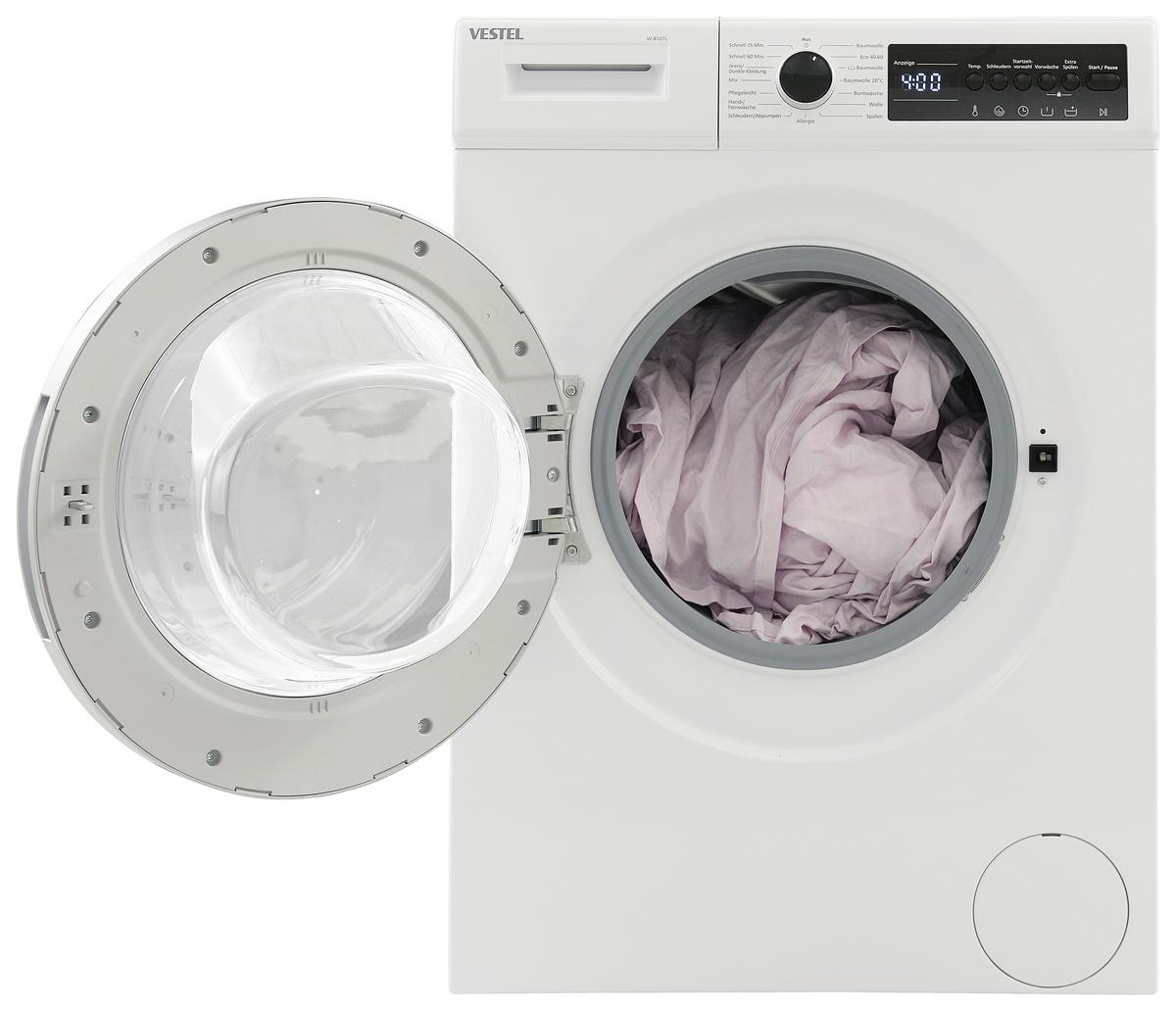 Waschmaschine W-B107u 7 Kg 1400 U/Min Aquastop - Weiß, Basics (60/85/53cm) - Vestel