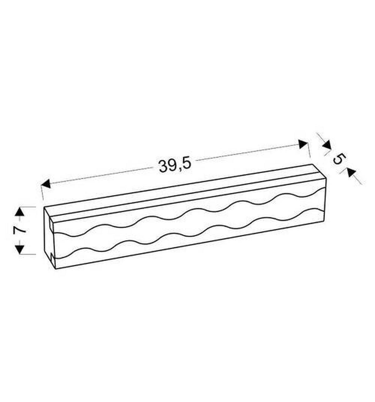 Led-wandleuchte 21-72825 Front - Weiß, Design, Metall (5/39.5/7cm)