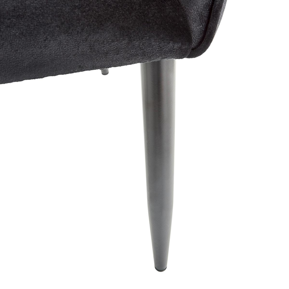 Židle Enna - černá, Moderní, kov/dřevo (48/85/58cm) - Modern Living