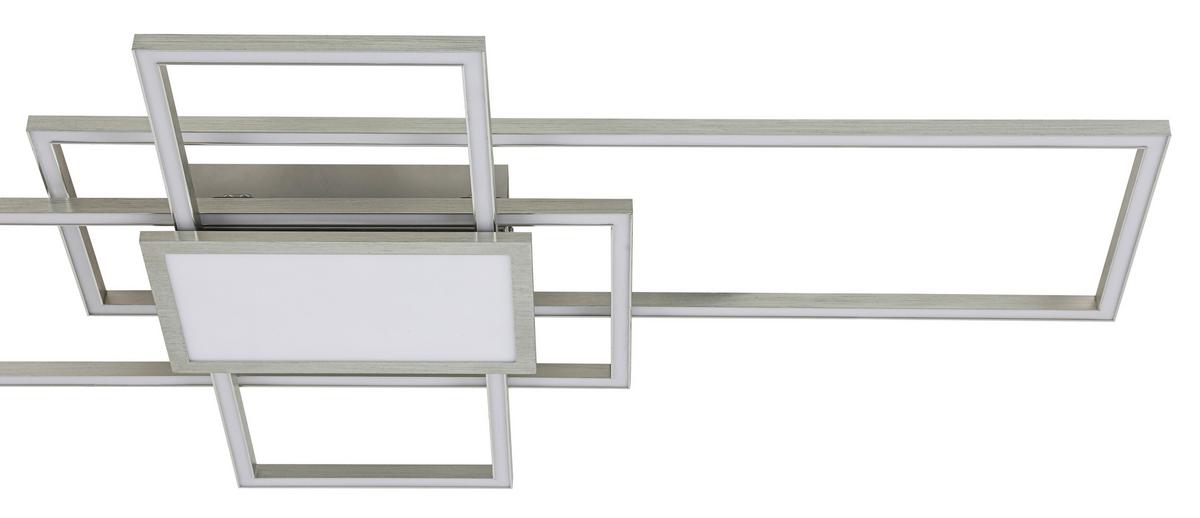 LED-Deckenleuchte Christina 50W 7000lm 3000-6000K dimmbar - Alufarben/Nickelfarben, Basics, Kunststoff/Metall (100/45,8/7,3cm) - Luca Bessoni