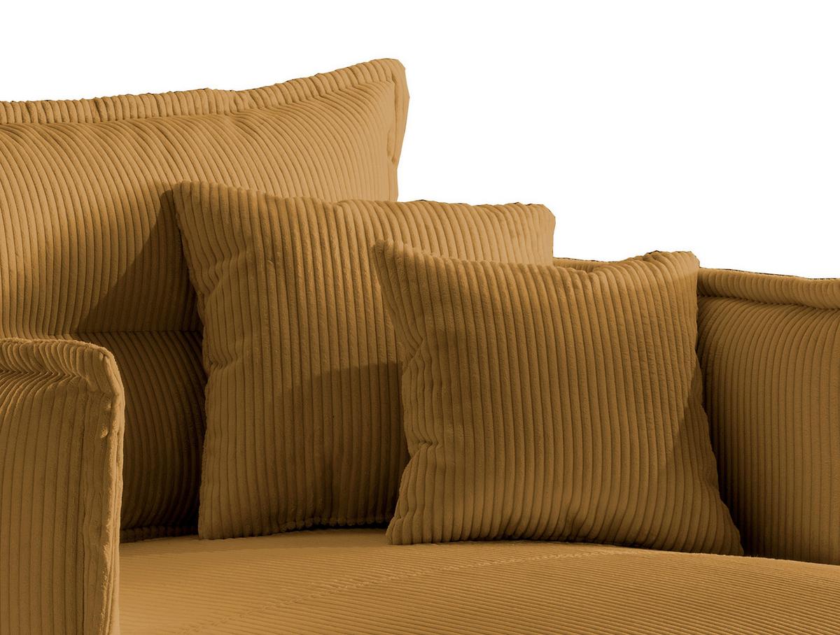 XXL-Sessel Lava Goldfarben B: 111 cm - Goldfarben/Schwarz, MODERN, Textil (111/101/167cm) - Livetastic