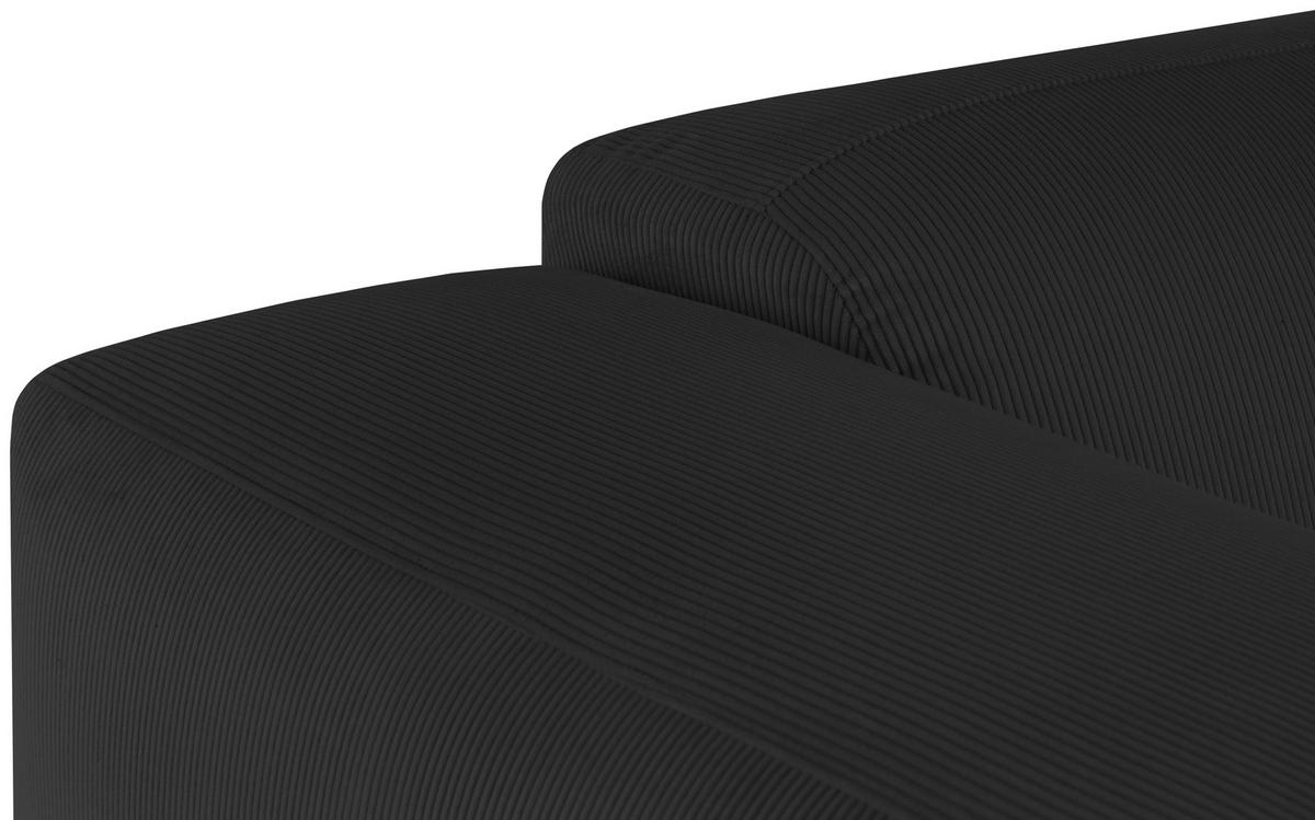 Ecksofa Hannah Anthrazit 252x170 Cm - Anthrazit/Schwarz, Design, Textil (252/170cm) - MID.YOU