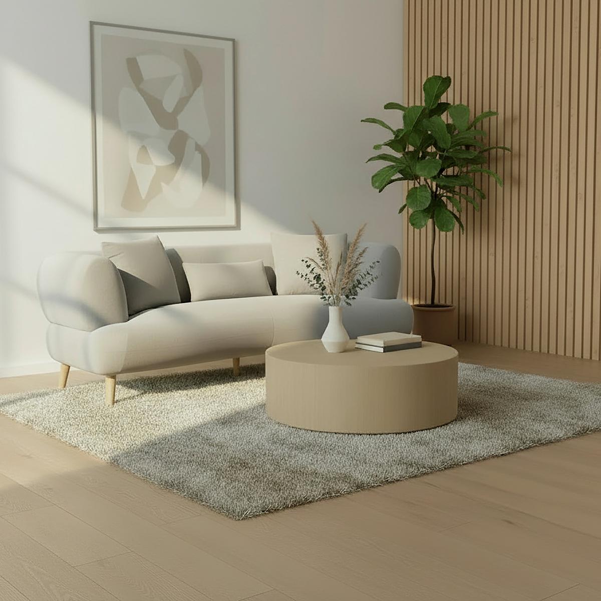 Pohovka ELISABETH, šedá, max. 360 kg - šedá/přírodní barvy, Moderní, dřevo/textil (216/79/94cm) - Bessagi Home