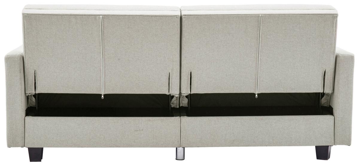 Schlafsofa Kipu Weiß B: 192 cm - Creme/Schwarz, Basics, Textil (192/76/85cm) - P & B