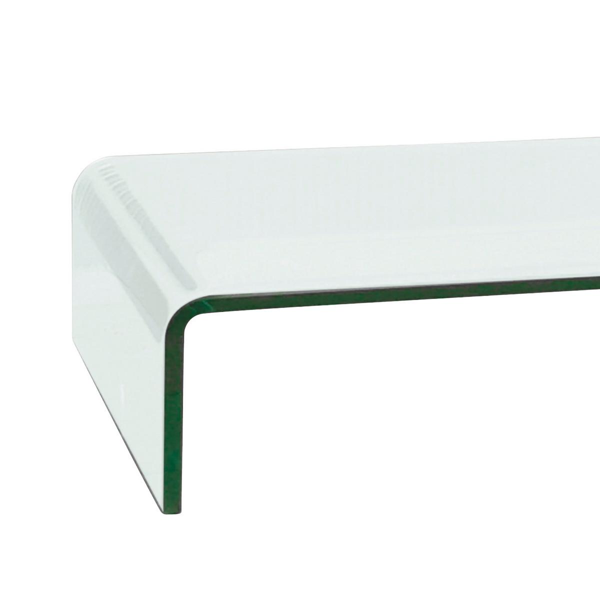 TV-Aufsatz Hagen Klarglas BxHxT 90x11x25 cm Max. 30 Kg - MODERN, Glas (90/11/25cm)