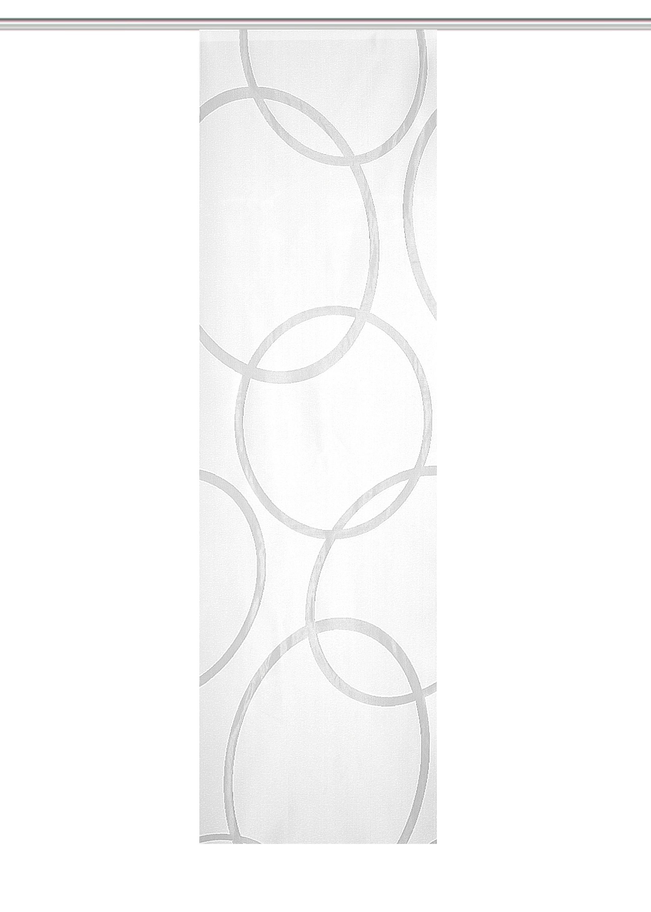 Flächenvorhang Pinale Weiß B: 57 cm - Weiß, Basics, Textil (57/225cm)