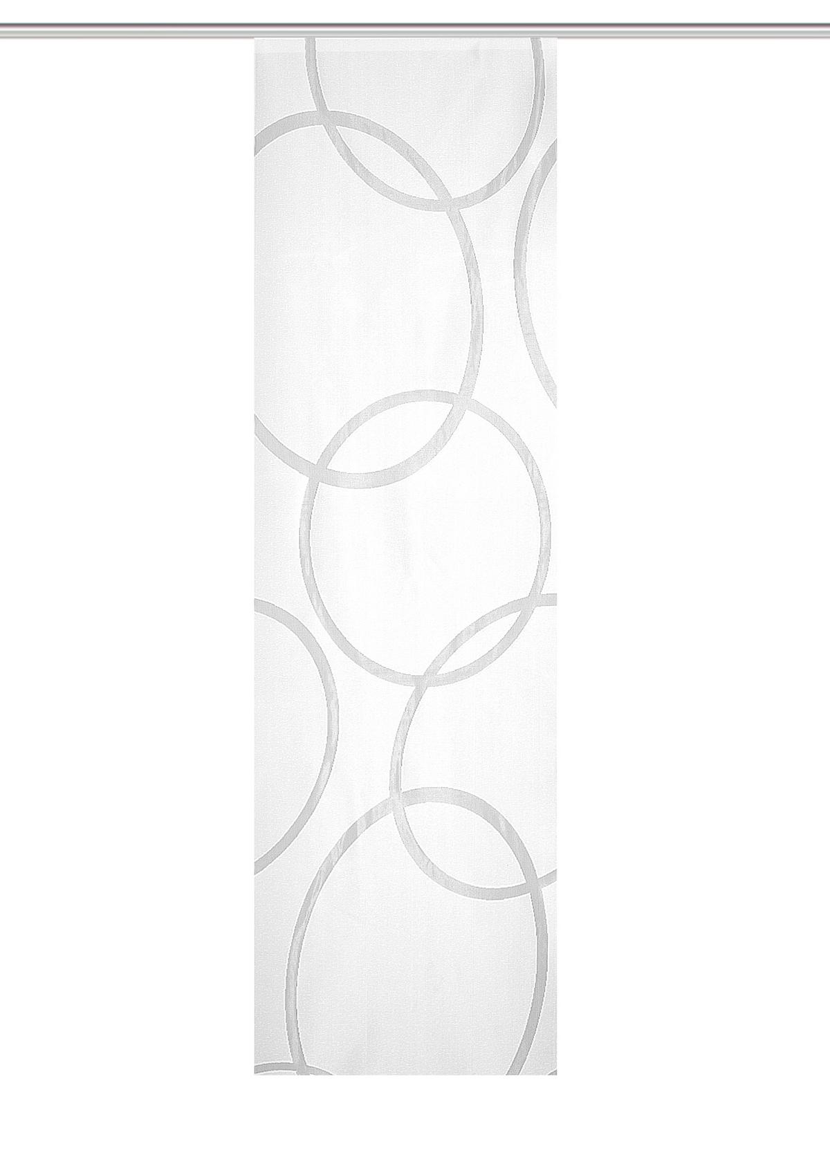 Flächenvorhang Pinale Weiß B: 57 cm - Weiß, Basics, Textil (57/225cm)