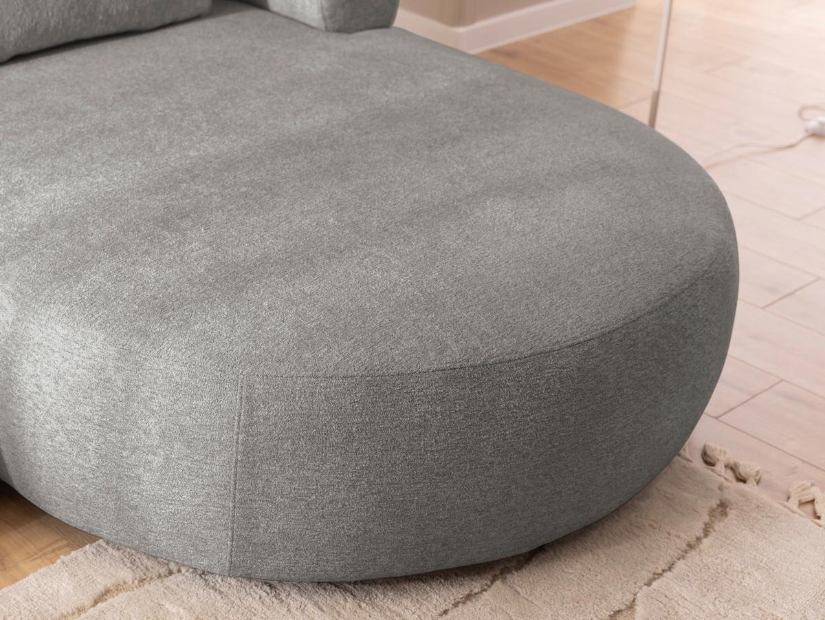 Ecksofa Ferro Grau S: 256x156 cm - Schwarz/Grau, Design, Textil (256/156cm) - Livetastic