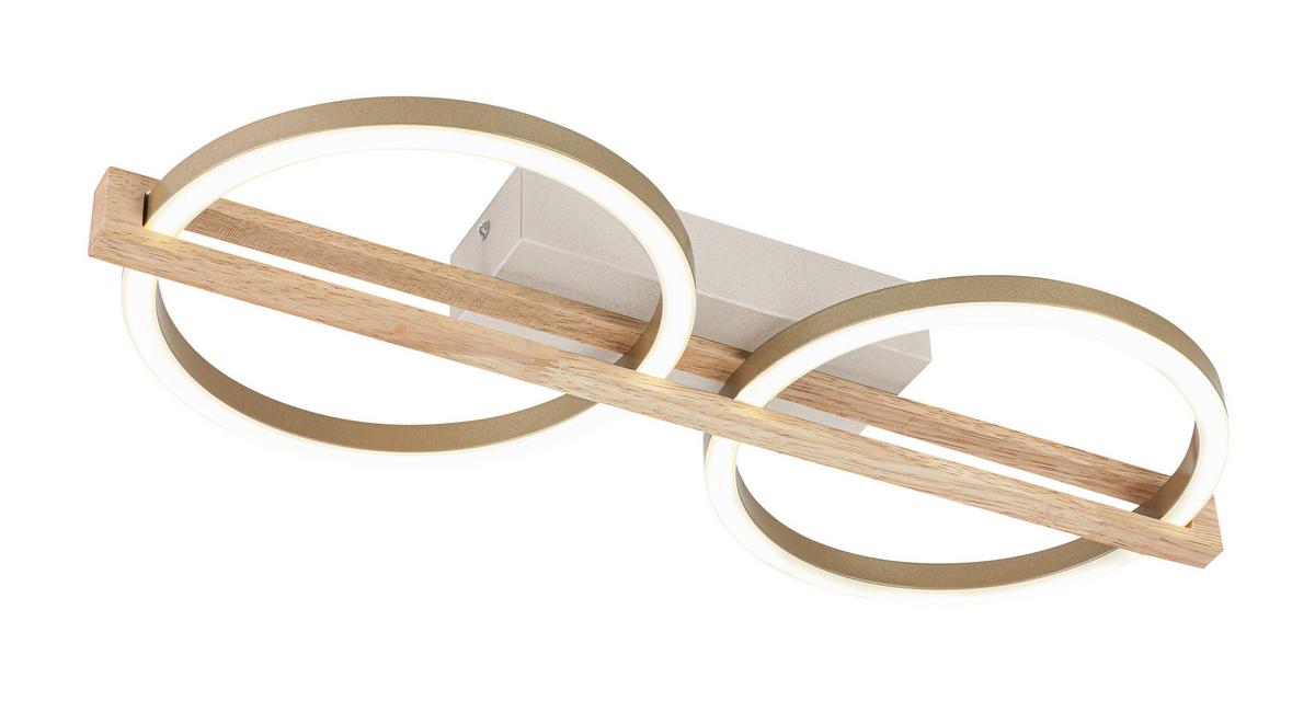 LED-Deckenleuchte Camillo - Champagner/Naturfarben, Basics, Holzwerkstoff/Kunststoff (46/20/6cm) - Luca Bessoni