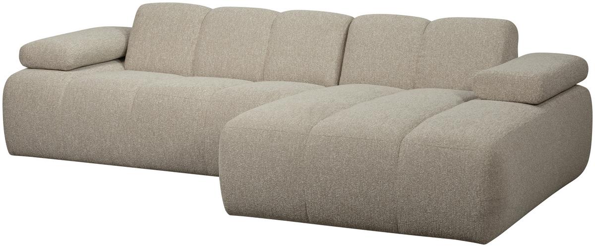 Ecksofa Mojo Beige S: 284x160 Cm - Beige/Schwarz, Design, Textil (284/160cm) - Livetastic