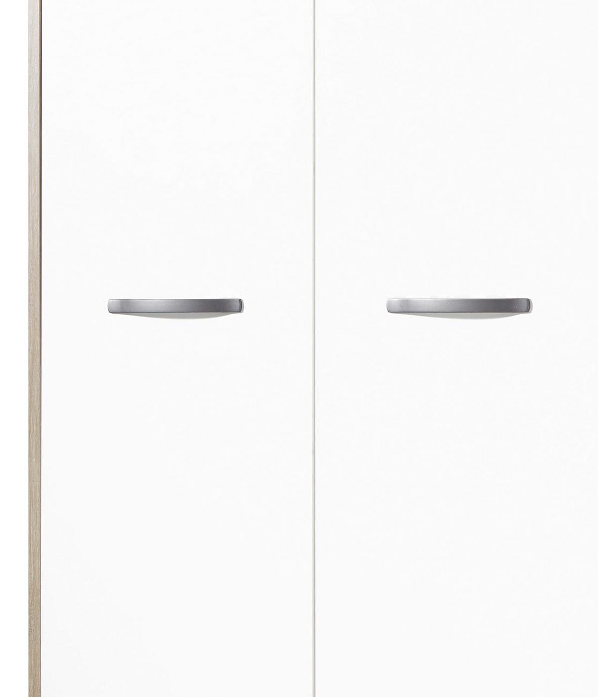 Skriňa s otočnými dverami MOON 138 cm - hnedá/sivá, Modern, kompozitné drevo/plast (138/201/57cm) - MID.YOU
