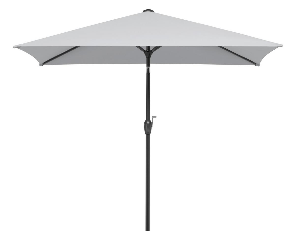 Sonnenschirm Bilbao Bxhxt : Ca. 210x228x130 Silbergrau - Anthrazit/Silberfarben, Basics, Textil/Metall (210/228/130cm) - Schneider
