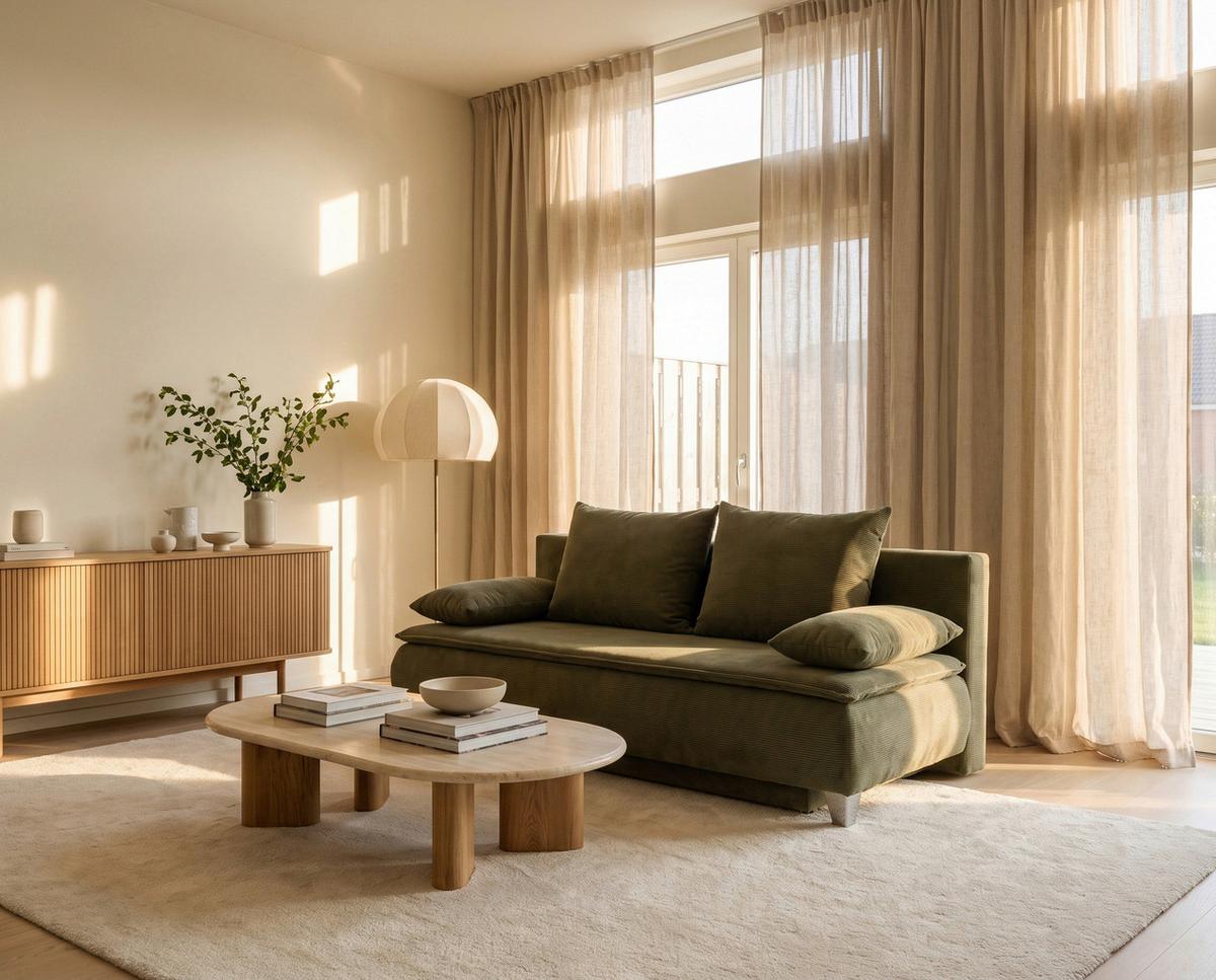 Boxspringová pohovka MONA, olivovozelený menčester - olivovozelená, Modern, textil (208/100/106cm) - Mömax