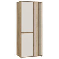 Comodă Înaltă Eliston - tölgyfa színű/homokszínű, Natur, műanyag/faalapú anyag (84/200,1/54cm) - Modern Living