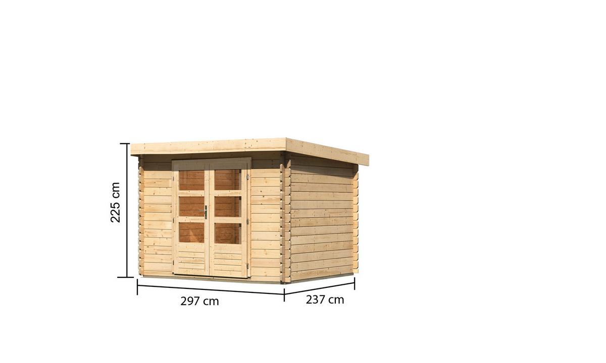 Gartenhaus Gamlitz 3 39875 Gamlitz 3 - Fichtefarben, Basics, Holz (297/2,25/237cm)