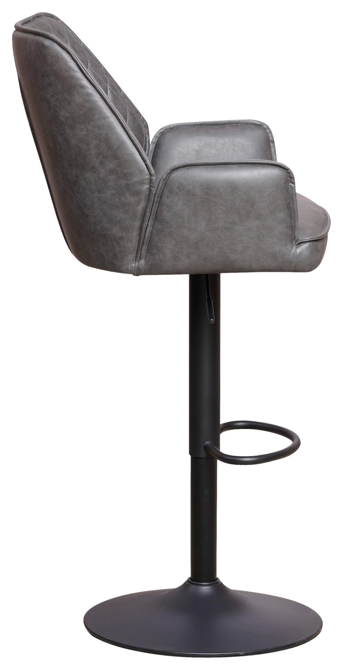 Barhocker Donny - Taupe/Anthrazit, KONVENTIONELL, Textil/Metall (42/114/52cm) - MID.YOU