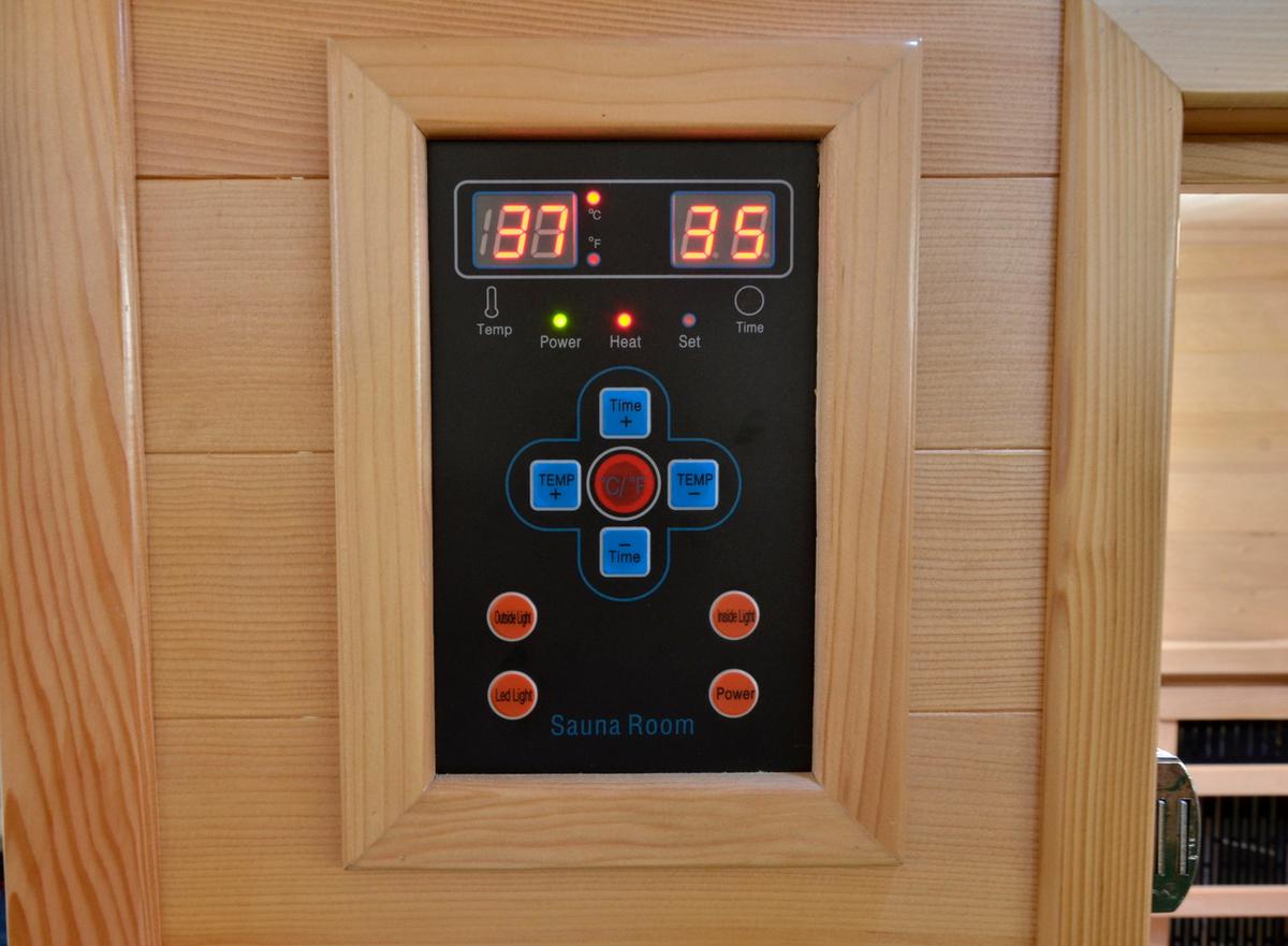 Infrarotkabine 2 Personen 120x195x120 cm Carmen - Braun, Basics, Holz (120/195/120cm) - Sanotechnik