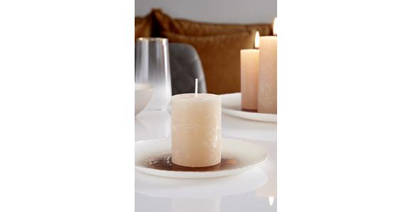 Stumpenkerze Saphira Creme Ø/H: 6,8/9 cm - Creme, Basics (6,8/9cm) - Ondega