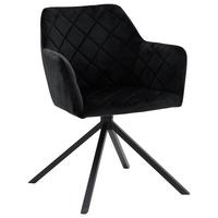 Stuhl Patti Anthrazit,sitzfl. 360° drehbar - Anthrazit/Schwarz, KONVENTIONELL, Textil/Metall (58/81/54cm)