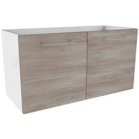 Waschbecken Mit Unterschrank Lima B: 80 Cm - Eschefarben/Weiß, MODERN, Holzwerkstoff (80/42/35cm) - MID.YOU