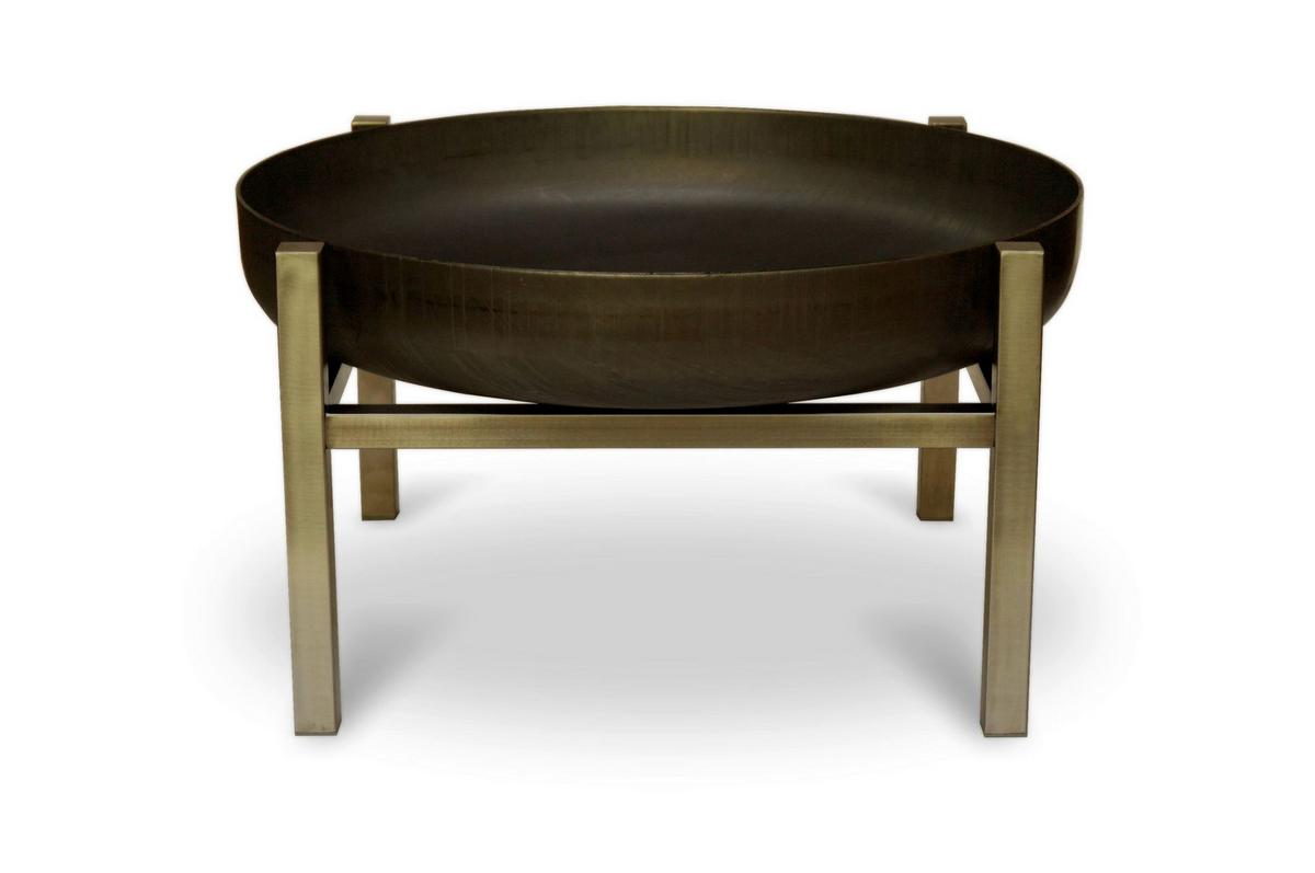 Feuerschale Cube M - Edelstahlfarben/Rostfarben, Basics, Metall (63/63/34,5cm)