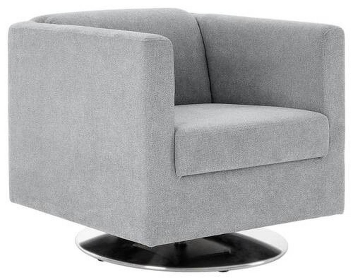 Designsessel Looks I - Chromfarben/Grau, Design, Textil (72/71/75cm) - LOOKS by W.Joop