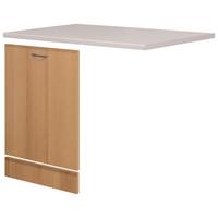 Geschirrspülerfront Nano 60 Cm Buche M. Arbeitsplatte - Beige/Buchefarben, Holzwerkstoff (110/85/60cm) - FlexWell