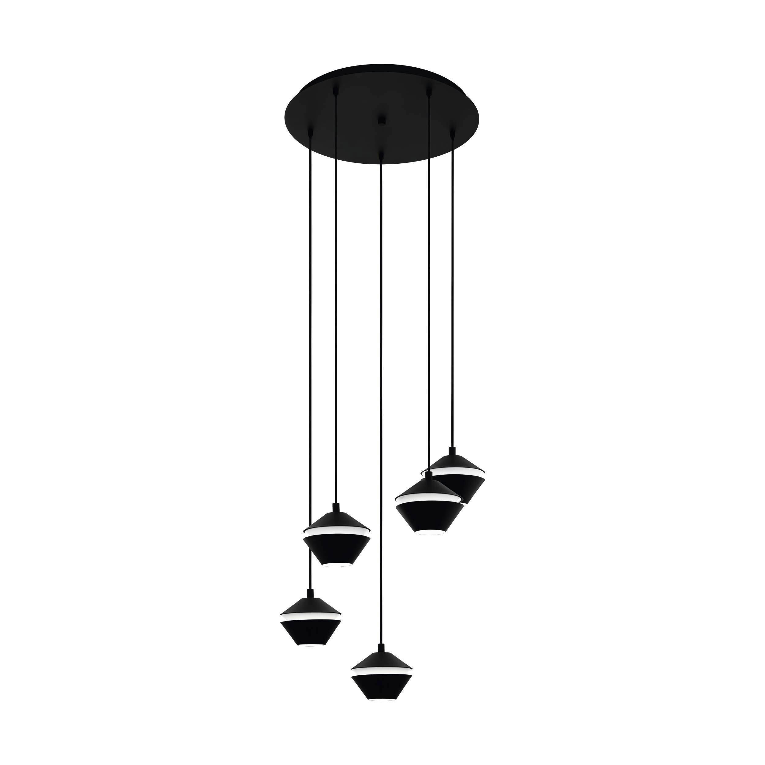 LED-Hängeleuchte 98683* Perpigo - Schwarz/Weiß, Design, Kunststoff/Metall (55,5/150cm) - Eglo