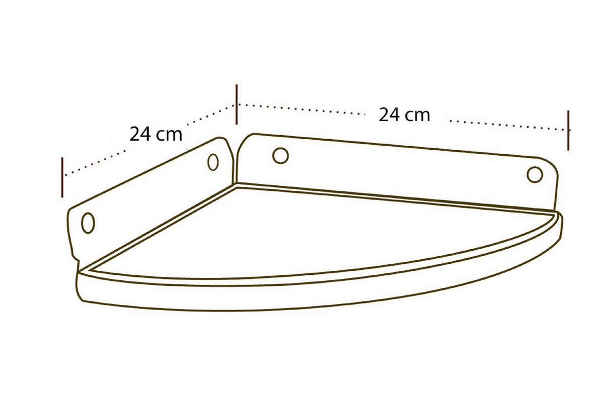 Eckregal Eckregal, 2 Stk. Radius 24cm - Anthrazit, Basics, Kunststoff (-/2,5/-cm)